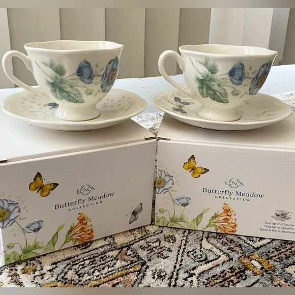 Lenox Butterfly Meadow cup & saucer x 2 - Picture 5 of 16